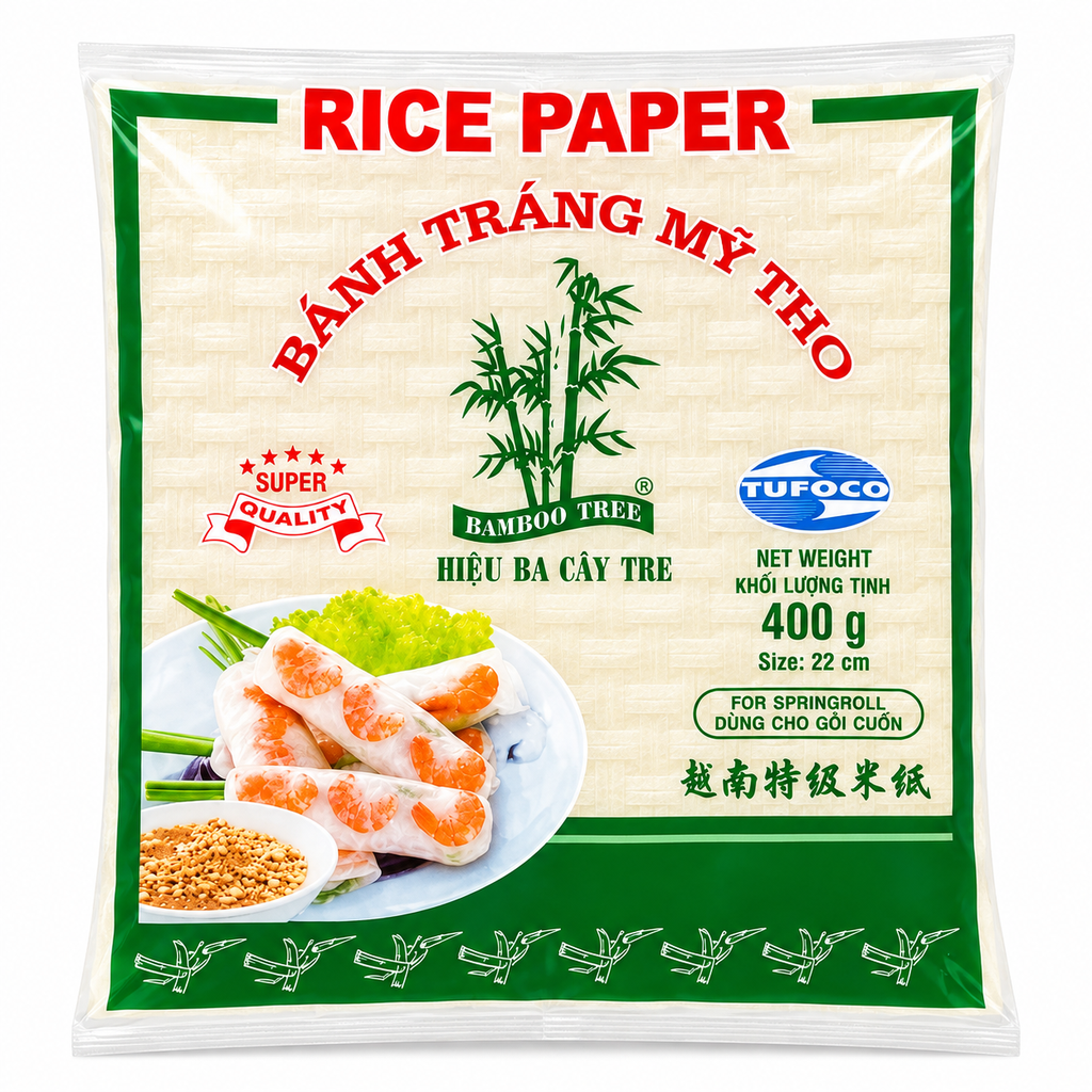 [1712] Bamboo Tree Reispapier quadratisch 22 x 22 cm 400 g