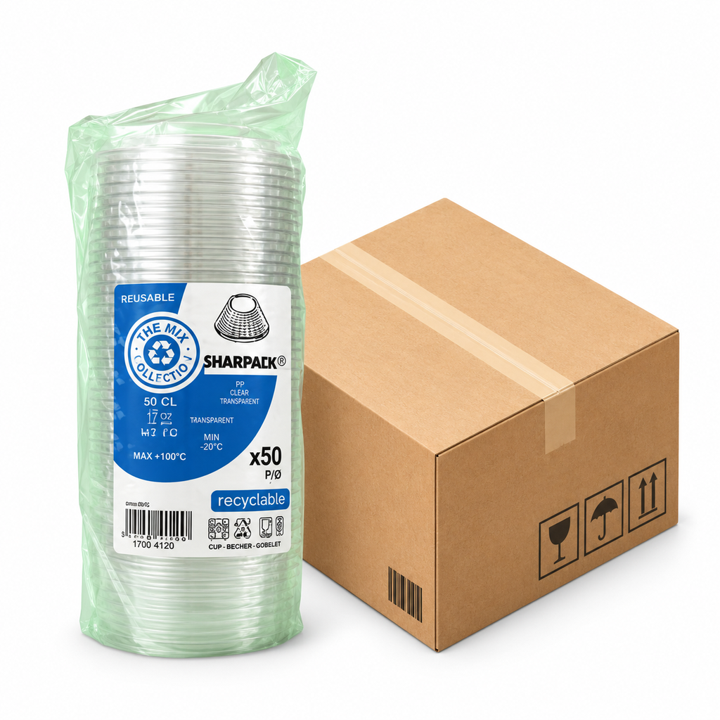 [5201] Dom-Deckel f. Smoothie Becher RPET m. Loch Ø95mm 16x50 Stück Karton