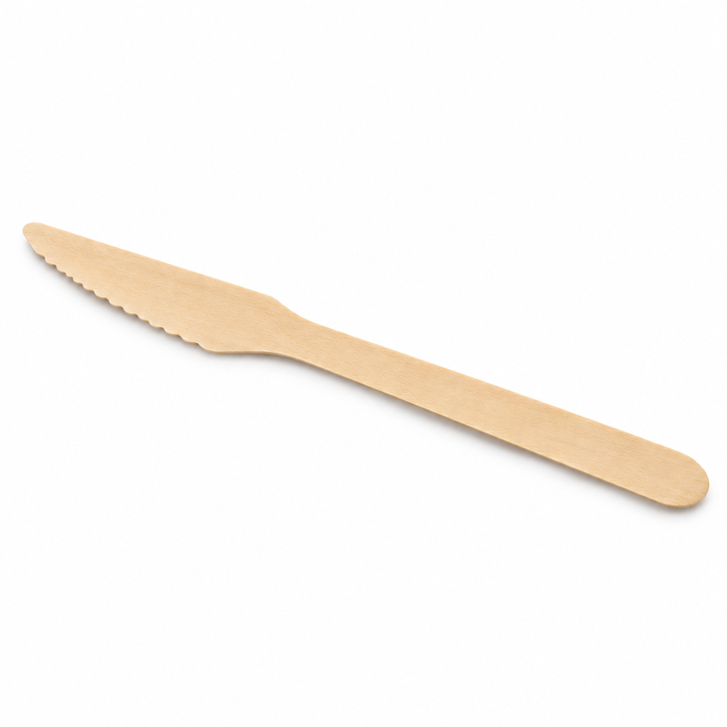 [5103] Einweg Holz-Messer 160mm 100Stück