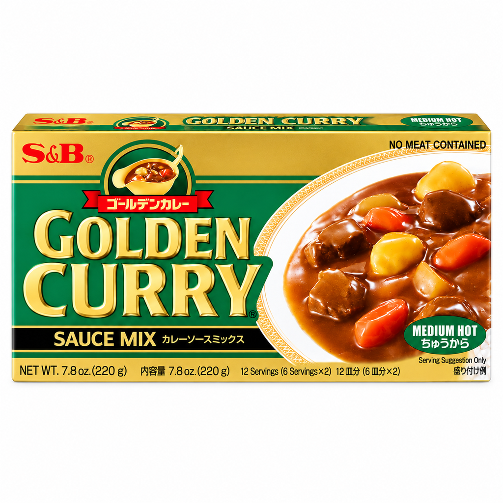 [1207] S&B GOLDEN CURRY MEDIUM-HOT 220g