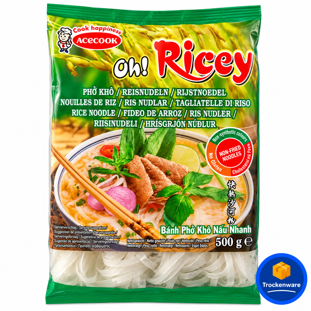 [1417] OH!RICEY Reisnudeln Pho Kho grün 3 mm 500 g