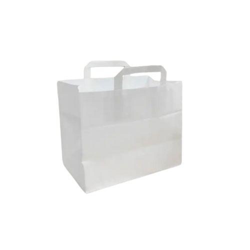 [5904] Papiertragetaschen Weiß M (26x17x25 cm) 250 Stück