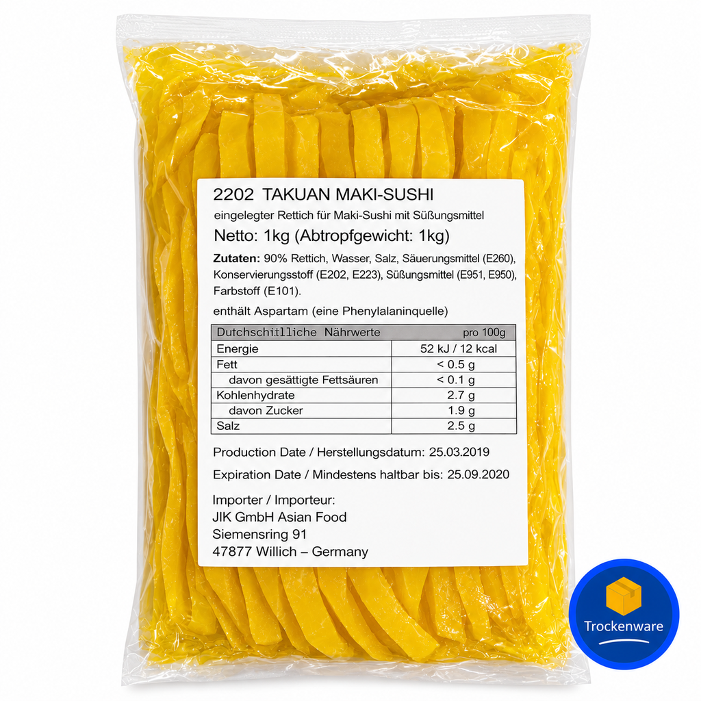 [1363] Takuan Maki Rettichstreifen Gelb 1 Kg