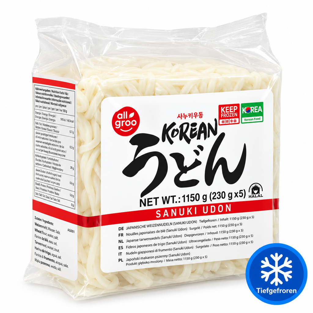 [2654] allgroo Udon Nudeln TK 5x230g