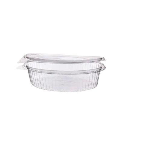 [5306] rPET Feinkostbecher mit Klappdeckel 250ml Transparent