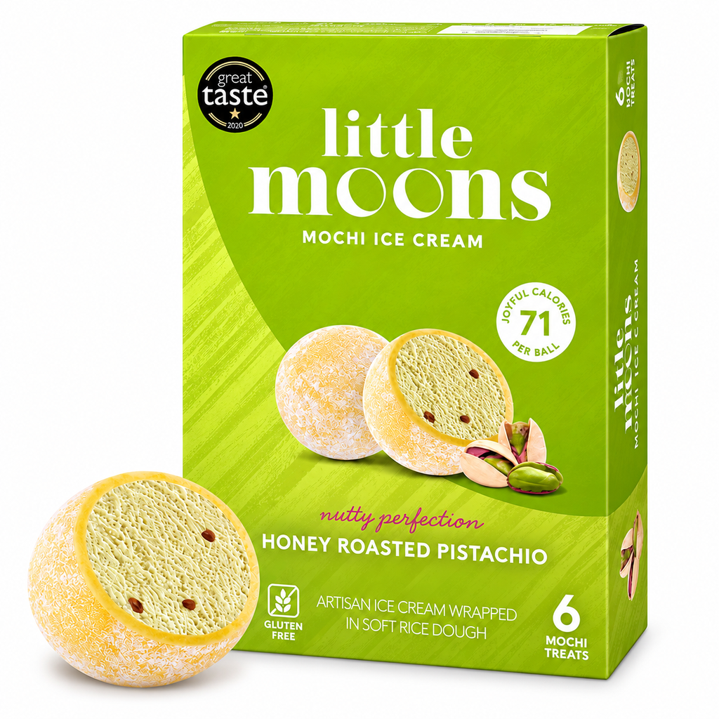 [2409] Little Moons Mochi Honig Geröstete Pistazien 10x6 Stück