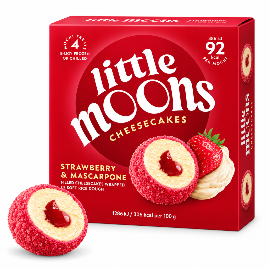 [2408] Little Moons Mochi Erdbeer-Käsekuchen 10x4 Stück